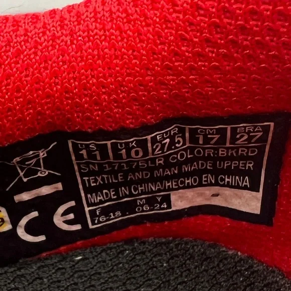 Skechers Kids' Black and Red Athletic Shoes - Picture 5 of 7